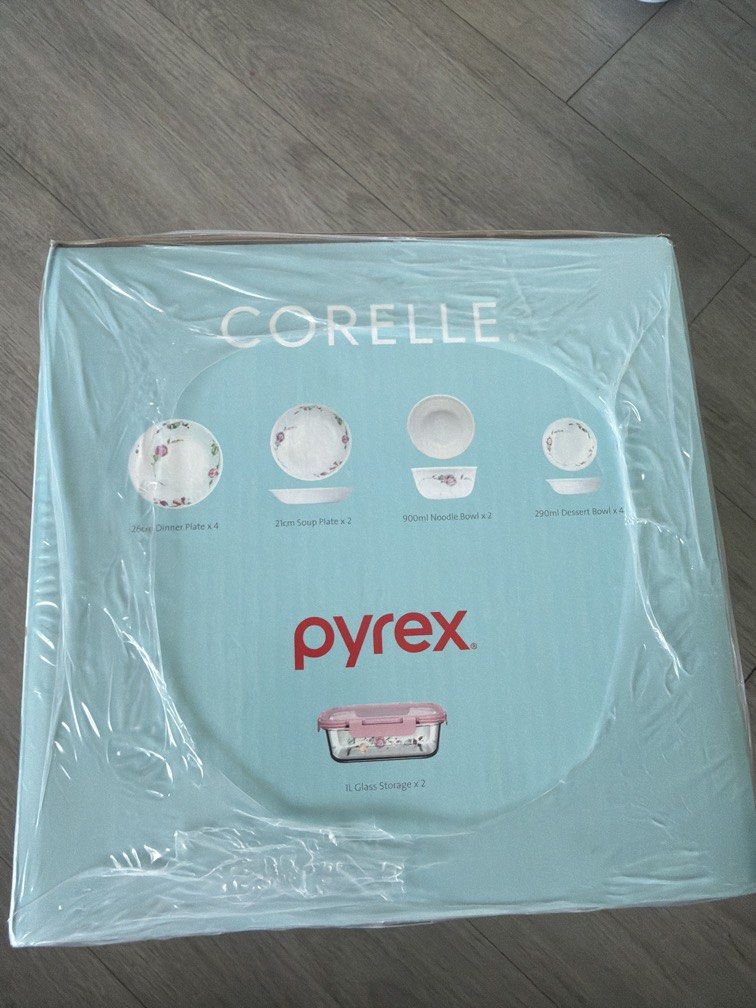 Corelle Pyrex Country Rose 14 Piece Set491950226172825601