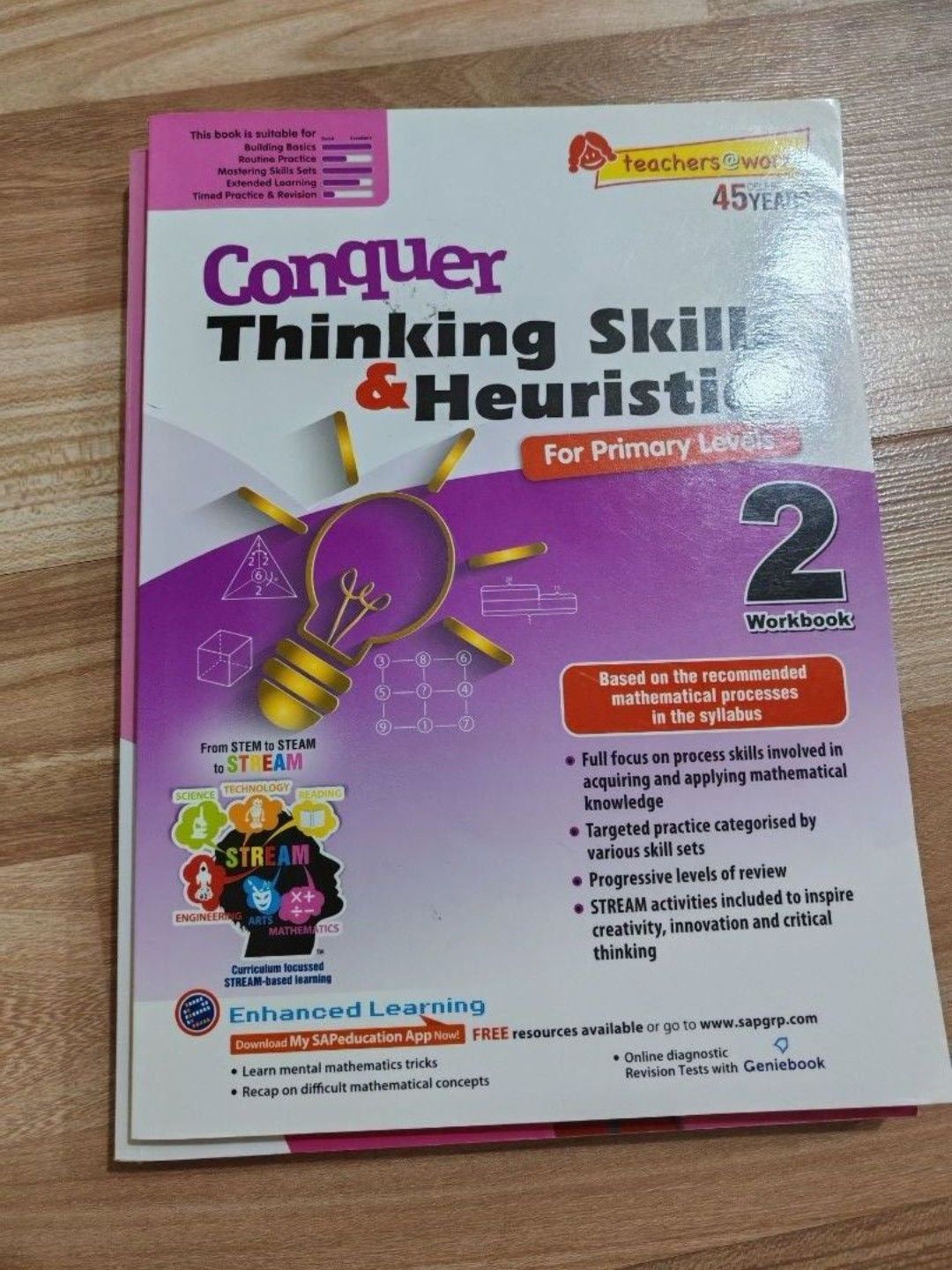 Creative Composition Toolbox & Conquer Thinking Skill Workbook (Category: Textbooks) located in Singapore. Submitted by c_lot (Listing ID 1445844300, Image 3). Description: - Set of 2 educational books for Primary 1 & 2 - Includes 'Creative Composition Toolbox' by Isabel Lee - Includes 'Conquer Thinking Skill & Heuristic for Primary Levels 2' Workbook - Ideal for developing writing and math problem-solving skills - Both books are from Global Publ