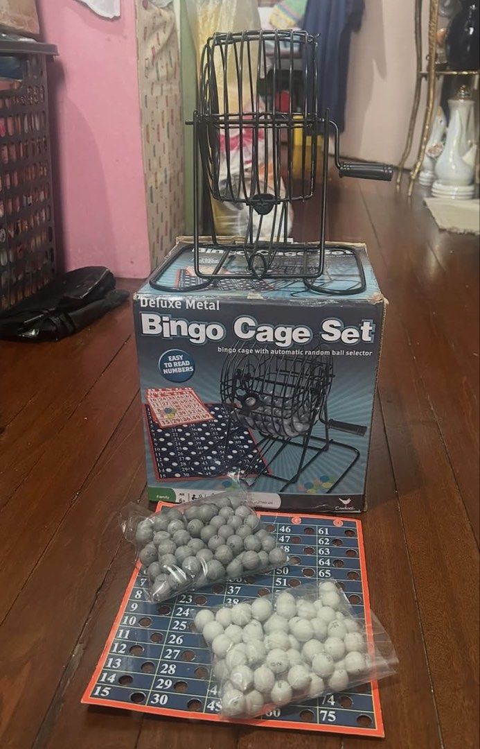 Deluxe Metal Bingo Cage Set (Category: Board Games & Puzzles) located in Manila. Submitted by prelovedpicksph (Listing ID 1445973739, Image 1). Description: - in good condition, no flaws - box is included.