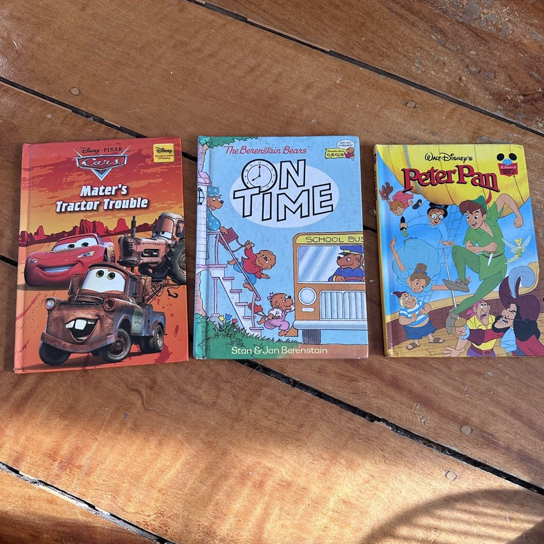 Disney & Berenstain Bears Children's Book Bundle (Category: Children's Books) located in Antipolo. Submitted by fasph (Listing ID 1445793899, Image 3). Description: - Bundle of 9 children's books - Includes Disney classics: Peter Pan, Lilo & Stitch, Dumbo, Hercules, Cars, The Jungle Book, Lady and the Tramp - Also includes: The Berenstain Bears 'On Time' and Disney Pixar Cars 'Mater's Tractor Trouble' - Great stories for young readers - Pages are