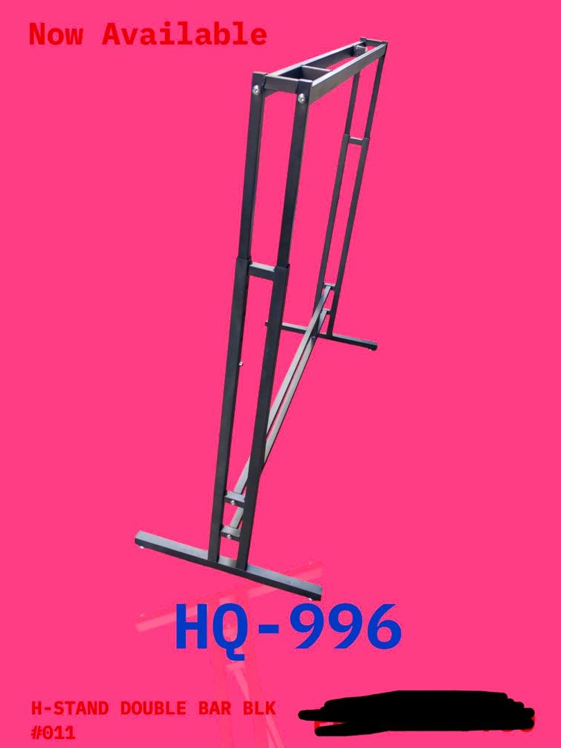 DOUBLE BAR CLOTHING RACK/SAMPAYAN (Category: Clothes Drying Rack) located in Manila. Submitted by shelvingstoreandmore (Listing ID 1445819762, Image 2). Description: All BRANDNEW Colors: -white and black -solid HEAVYDUTY 130kgs capacity Pede lagyan hooks bar Adjustable height.