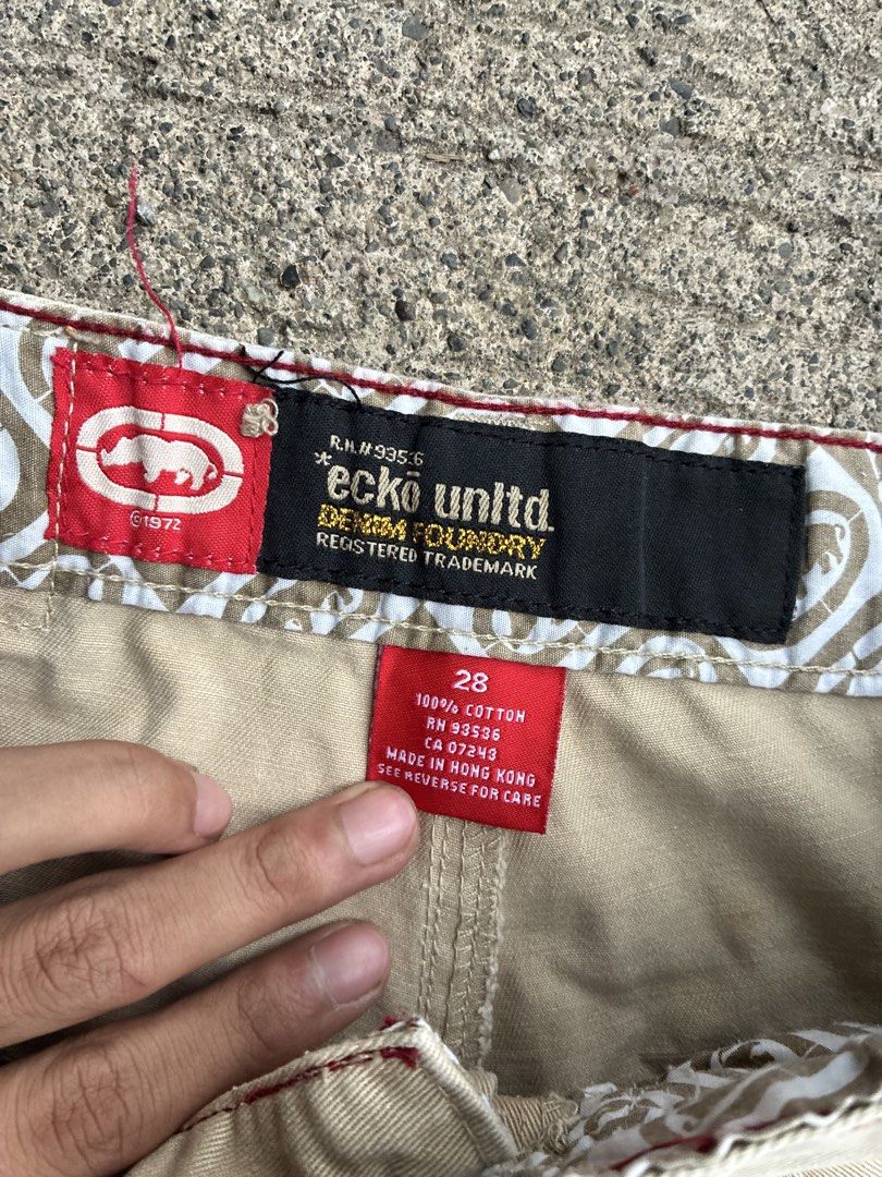 Ecko Unltd. Denim Foundry Khaki Pants Size 28 (Category: Jeans) located in Davao. Submitted by trrafrma (Listing ID 1445959289, Image 3). Description: - Brand: Ecko Unltd. Denim Foundry - Type: Khaki Pants - Size: 28 - Material: 100% Cotton - Origin: Made in Hong Kong - Features: Ecko logo on back pockets, small detail on leg opening - Fit: Comfortable.