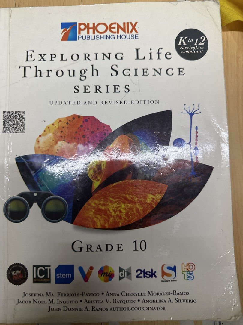 Exploring Life Through Science Grade 10 (Category: Textbooks) located in Quezon City. Submitted by girls_a_vend_new (Listing ID 1445974813, Image 1). Description: - Exploring Life Through Science Series, Grade 10 Textbook - Updated and Revised Edition - Aligned with K to 12 Curriculum - Published by Phoenix Publishing House, Inc. - Copyright 2023 - Covers various science topics - Includes practice exercises and tests.