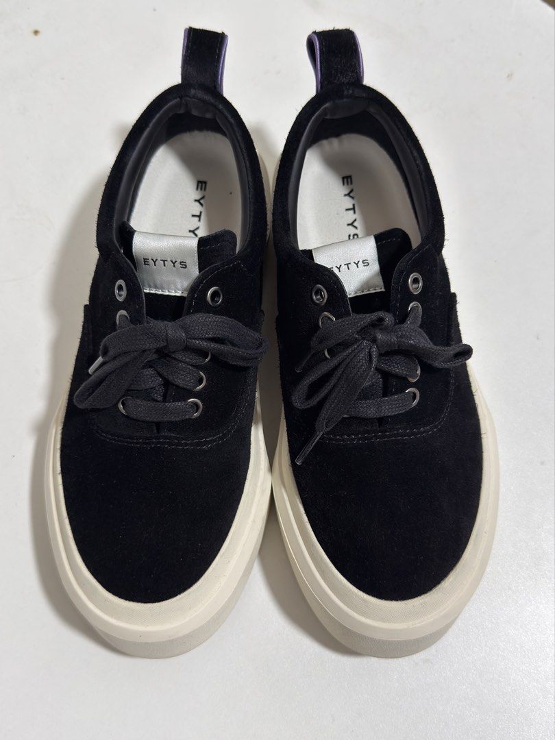 Eytys Black Suede Sneakers (like Vans) (Category: Sneakers) located in Caloocan City. Submitted by re-fit (Listing ID 1445850949, Image 1). Description: - Material: Black Suede - Like Vans , Converse - If you're a man size 40 this will fit you too. - Used 4 times only..