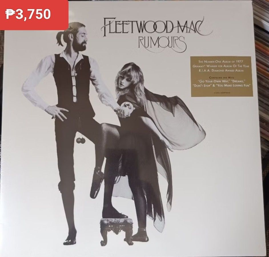 Fleetwood Mac - Rumours - 1LP/Black Vinyl (Category: Vinyls) located in Manila. Submitted by ramonrobin.cruz (Listing ID 1445821758, Image 1). Description: Fleetwood Mac - Rumours - 1LP/Black Vinyl (Brand New/Sealed Vinyl Record = ₱3,750.