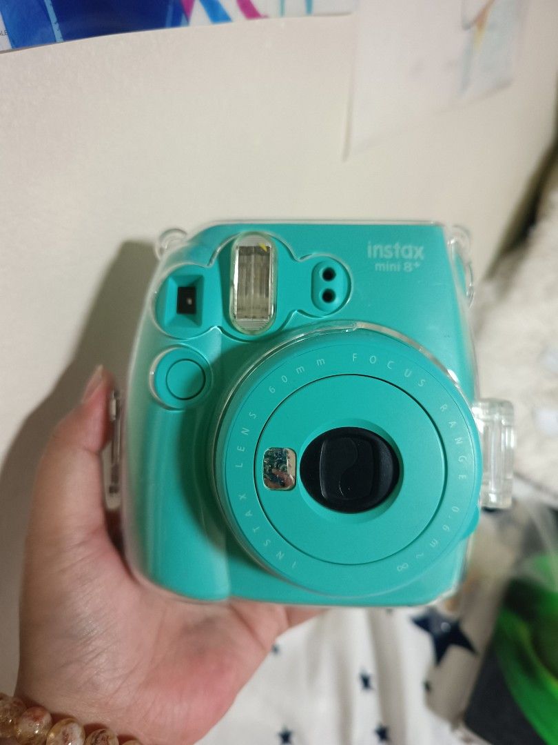 Fujifilm Instax Mini 8+ Turquoise Camera (Category: Cameras) located in Manila. Submitted by xionxion04 (Listing ID 1445928974, Image 1). Description: wts lfb ph ⋆𖦹.˚ #cyon_sells Turquoise Instax Mini 8+ camera with clear case. 💸 1000 if payo only ⤷ gcash / jnt / onhand ⤷ buy at your own risk ⤷ includes 2 energizer AA batteries ⤷Nastuck lang pero working pa kahit wala nang takip. ⤷may kasama nang 8 film/polaroid sa loob. ⤷medyo yellow ish na sy