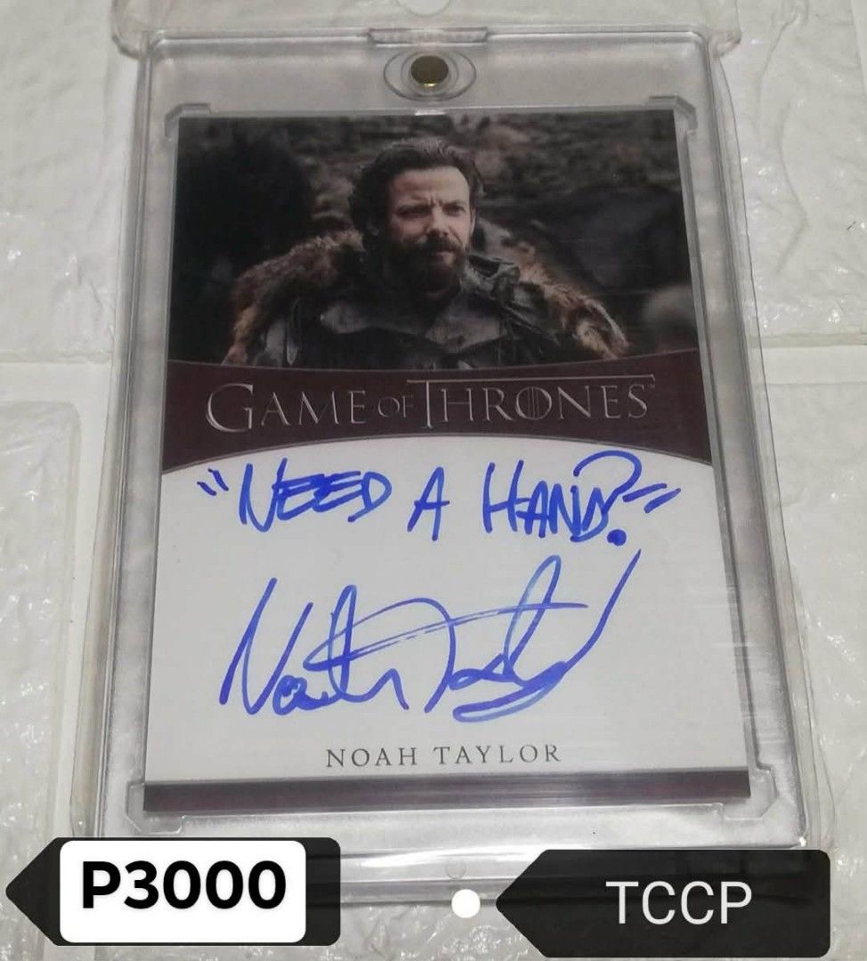 Game of Thrones Autograph Cards (Category: Storybooks) located in Angeles City. Submitted by gc_collectionhub (Listing ID 1445948947, Image 3). Description: 🎬 PTPA: FOR SALE – Game of Thrones Autograph Cards ✅ Official Licensed Autograph Cards Game of Thrones is one of HBO's most acclaimed fantasy television series, based on the novels by George R. R. Martin. These authentic autograph cards feature cast members from the iconic series, with sever