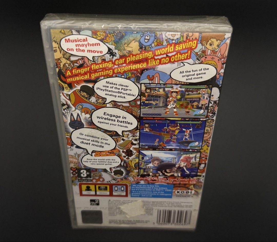 Gitaroo Man Lives! PSP UMD Game (Category: PlayStation) located in Las Pinas. Submitted by cjdmc (Listing ID 1445860419, Image 2). Description: - Gitaroo Man Lives! for PSP - Musical rhythm game - Save the world with your guitar skills - Utilizes PSP analog stick - Wireless battle mode - Duet mode for cooperative play.
