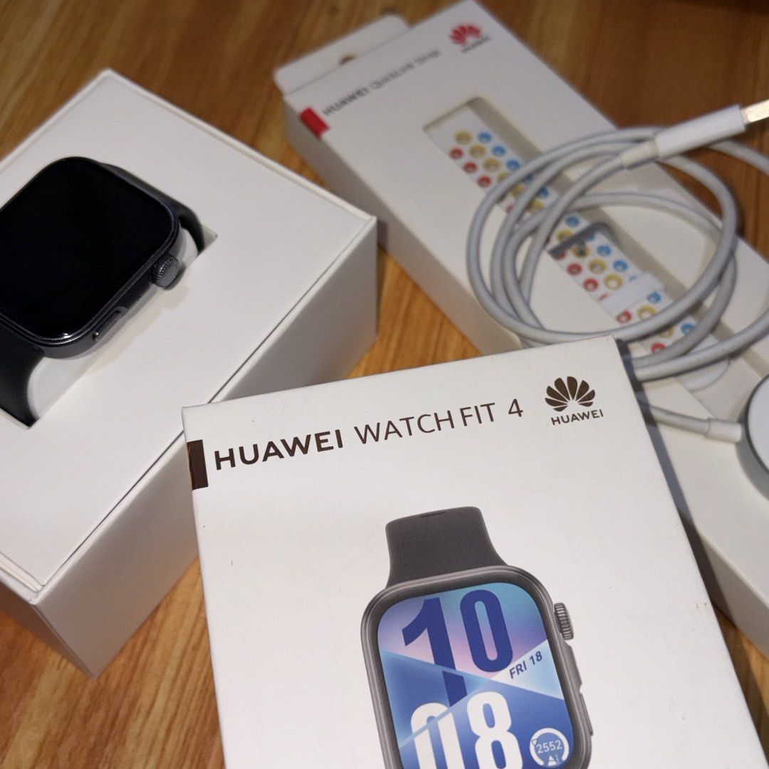 Huawei Watch Fit 4 (Category: Wearables & Smart Watches) located in Malabon City. Submitted by aruscart (Listing ID 1445982855, Image 2). Description: - lightly used, with only minor scratches that are barely noticeable - almost one year old this july 2026! bought last year but rarely used. it’s mostly been sittung unused. - comes with the original charging cable and a Free UNUSED strap - DM sure buyers for more photos and videos of its condition