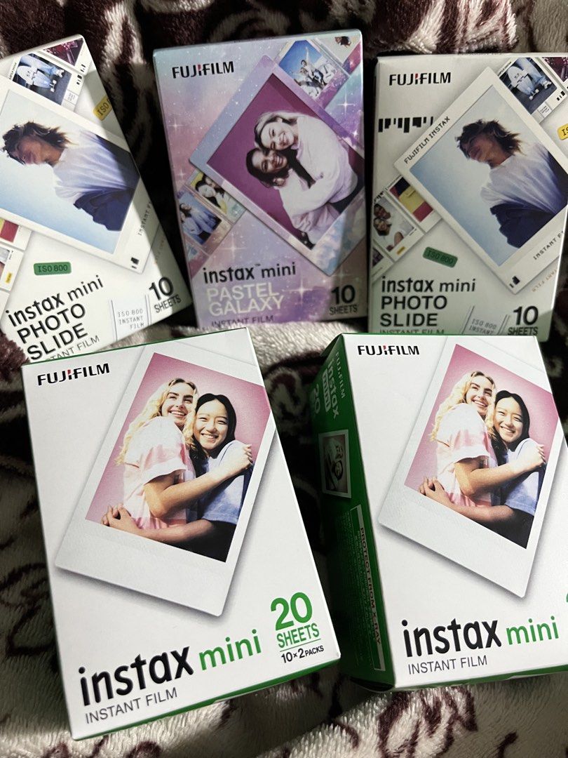 Instax Mini Film 10s/20s (Category: Cameras) located in Manila. Submitted by itesxz (Listing ID 1445835438, Image 1). Description: - Fujifilm Instax Mini Instant Film - Available Designs: Standard Photo Slide, Pastel Galaxy - Sheet Count Options: 10 sheets per pack, 20 sheets per pack (2x10) - Condition: Brand new, sealed - Perfect for capturing instant memories with your Instax camera 2028 expiration.
