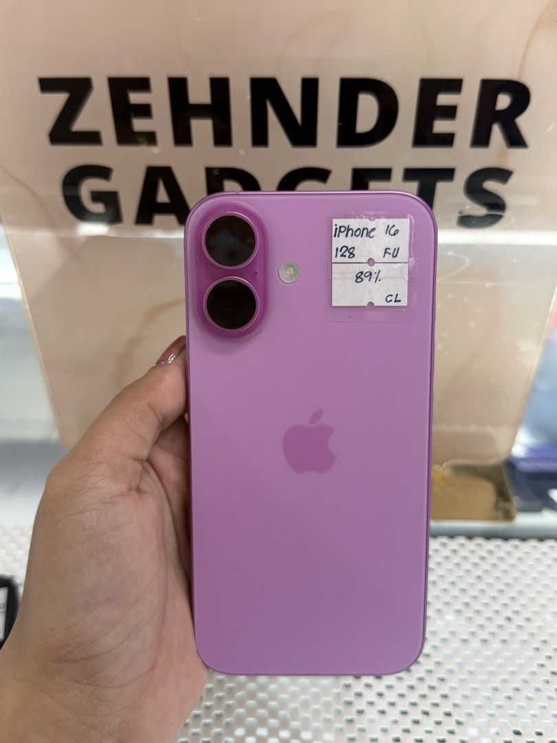 iPhone 16 128GB OPENLINE (NTC APPROVED) (Category: iPhone 16 Series) located in San Juan City. Submitted by desireebayal96 (Listing ID 1445960461, Image 1). Description: iPhone 16 (PINK) * 128GB * FACTORY UNLOCKED (ANY SIM) * 89% BATTERY HEALTH (ORIGINAL NOT BOOSTED, CAN CHECK 3UTOOLS) * 97% SMOOTH * NO ISSUE * NO HISTORY OF REPAIR * NO ICLOUD ISSUE * NOT REFURBISHED * FACE ID & TRUETONE WORKING * WITH CORD TYPE C NOTE: HINDI LANG PO MASYADONG MA