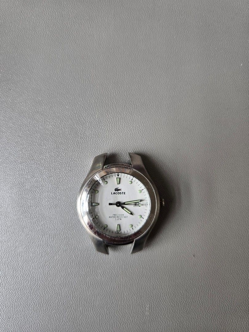 Lacoste Watch White Dial (Category: Women's Watches) located in Quezon City. Submitted by mgdeclutters (Listing ID 1445847692, Image 1). Description: - Brand: Lacoste - Dial Color: Clean White - Case Material: Silver-tone - Band Material: Silver-tone - Style: Simple and Classic - Ideal for: Everyday wear - Feel free to ask questions!.