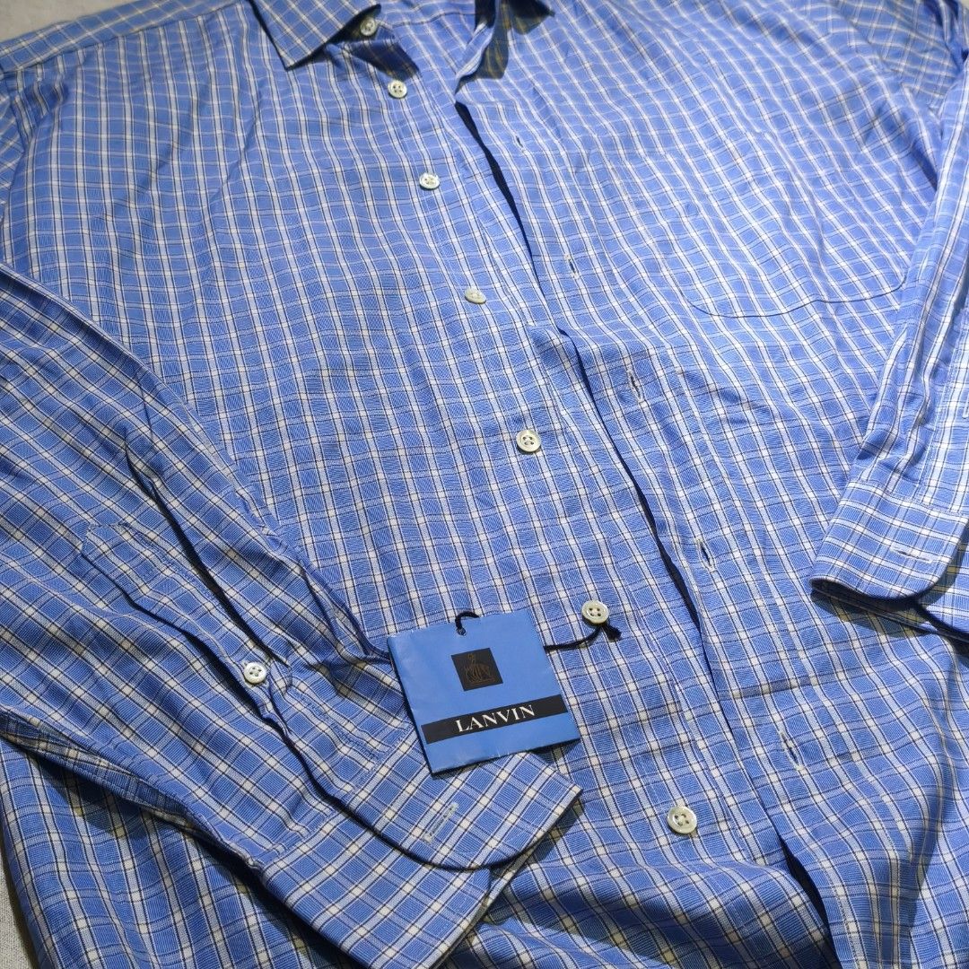 Lanvin Classique Blue Checkered Long Sleeve Shirt (Category: Tshirts & Polo Shirts ) located in Caloocan City. Submitted by devon_finds (Listing ID 1445941949, Image 3). Description: - Lanvin Classique button-up shirt - Brandnew Condition -22in x 30in Dimension - Negotiable Can be shipped thru Lalamove LBC or J&T Metro Manila area .