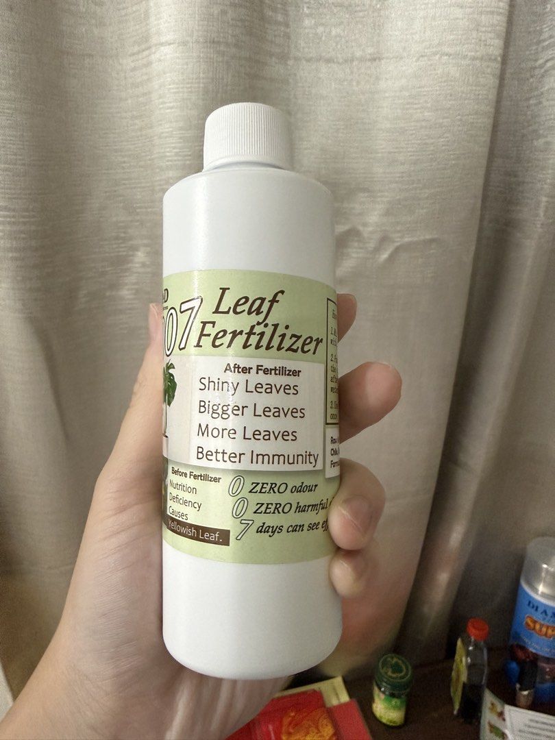 Leaf Fertilizer (Category: Plants & Seeds) located in Shah Alam. Submitted by sandrakelly (Listing ID 1445920607, Image 1). Description: A&D 007 Leaf Fertilizer. Helps make leaves shiny and bigger. Promotes more leaves and better immunity for your plants. Good for yellowing leaves and nutritional deficiency..