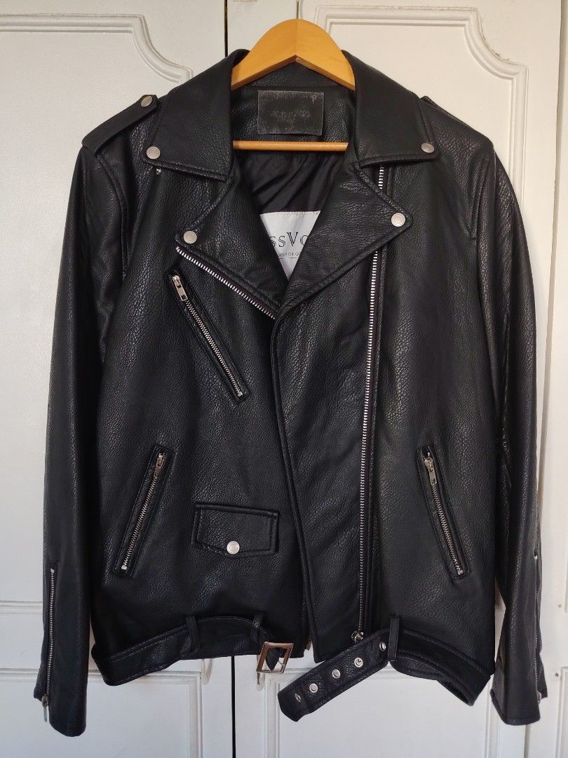 Leather Jacket (Category: Coats, Jackets and Outerwear) located in Paranaque City. Submitted by juanlove26 (Listing ID 1445860577, Image 1). Description: Dress Volume Biker Leather Jacket Korean Brand 22 width X 27 length Good overall condition Issue: Unnoticeable pricks 3,000.