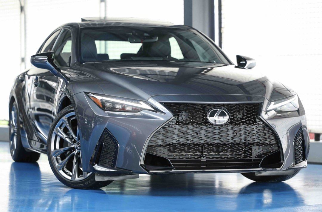 Lexus IS350 Auto (Category: Used Cars) located in Quezon City. Submitted by marcars_trading (Listing ID 1445875669, Image 1). Description: 2022 LEXUS IS350 FSPORT ₱2.730M (neg) trade in ok! GOOD as BRANDNEW IMMACULATE! VERY FRESH and PRESERVED CONDITION - 25Tkms ONLY - 1st owner - COLOR: Sonic Chrome - 3.5L V6 24valve DOHC GAS Engine - 312HP (0 to 100kph in 5.6 seconds) - 8speed automatic transmission w/ paddle shifters - Rear wheel drive - BLACK