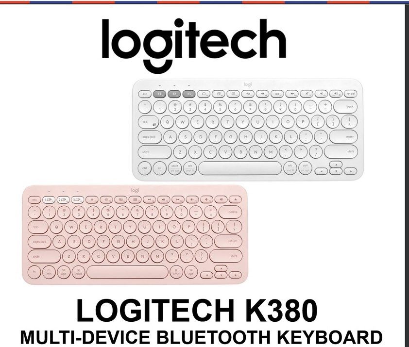 Logitech K380 Multi-Device Bluetooth Keyboard & Mouse Pink491871028013977600