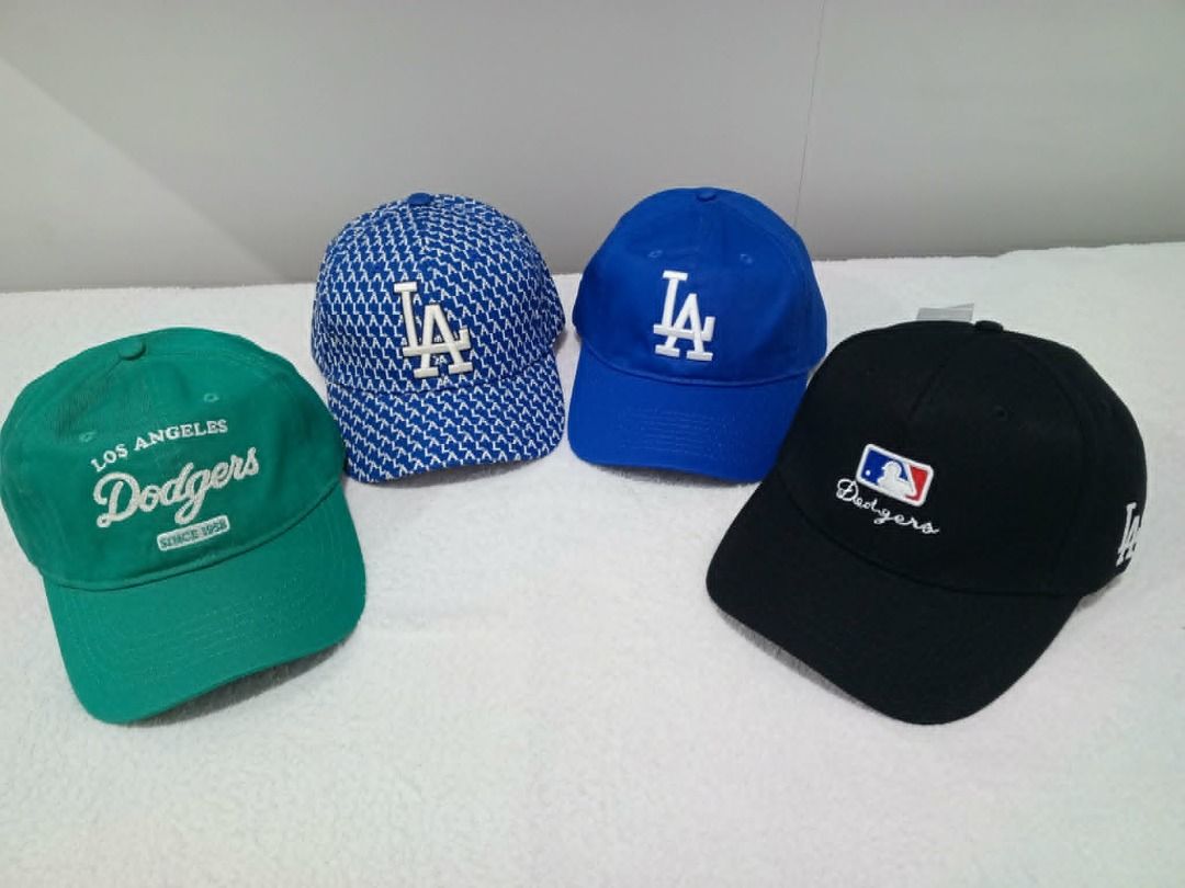 Los Angeles Dodgers MLB Korea Baseball Caps (Category: Caps & Hats) located in Binan City. Submitted by mr._dy (Listing ID 1445892114, Image 2). Description: -LA Dodgers MLB Korea Varsity Lettering Unstructured Ball Cap Green -MLB LA Dodgers Batterman Logo Cap Black -LA Dodgers Monogram Baseball Cap -LA Dodgers Rookie Baseball Cap Royal Blue Payment Method: Gcash Courier: LBC/Lalamove Location: Biñan Laguna pm for inquiries....