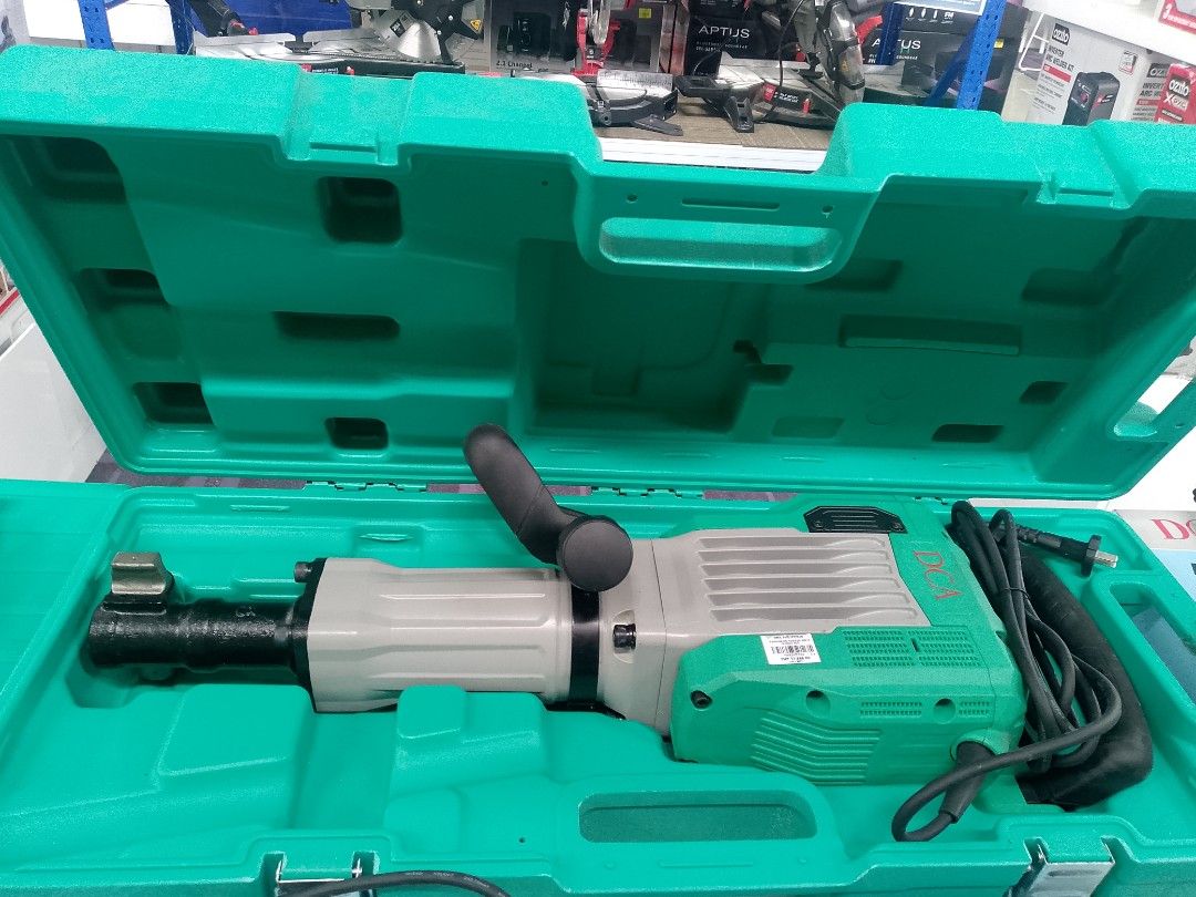 Makita Demolition Hammer with Case (Category: Construction Tools & Equipment) located in Manila. Submitted by cleverwolf.07545a (Listing ID 1445801400, Image 1). Description: - Makita Demolition Hammer - Comes with original green carrying case - Tool is clean and well-maintained - Power cord included - Ready for heavy-duty work - Feel free to ask questions.