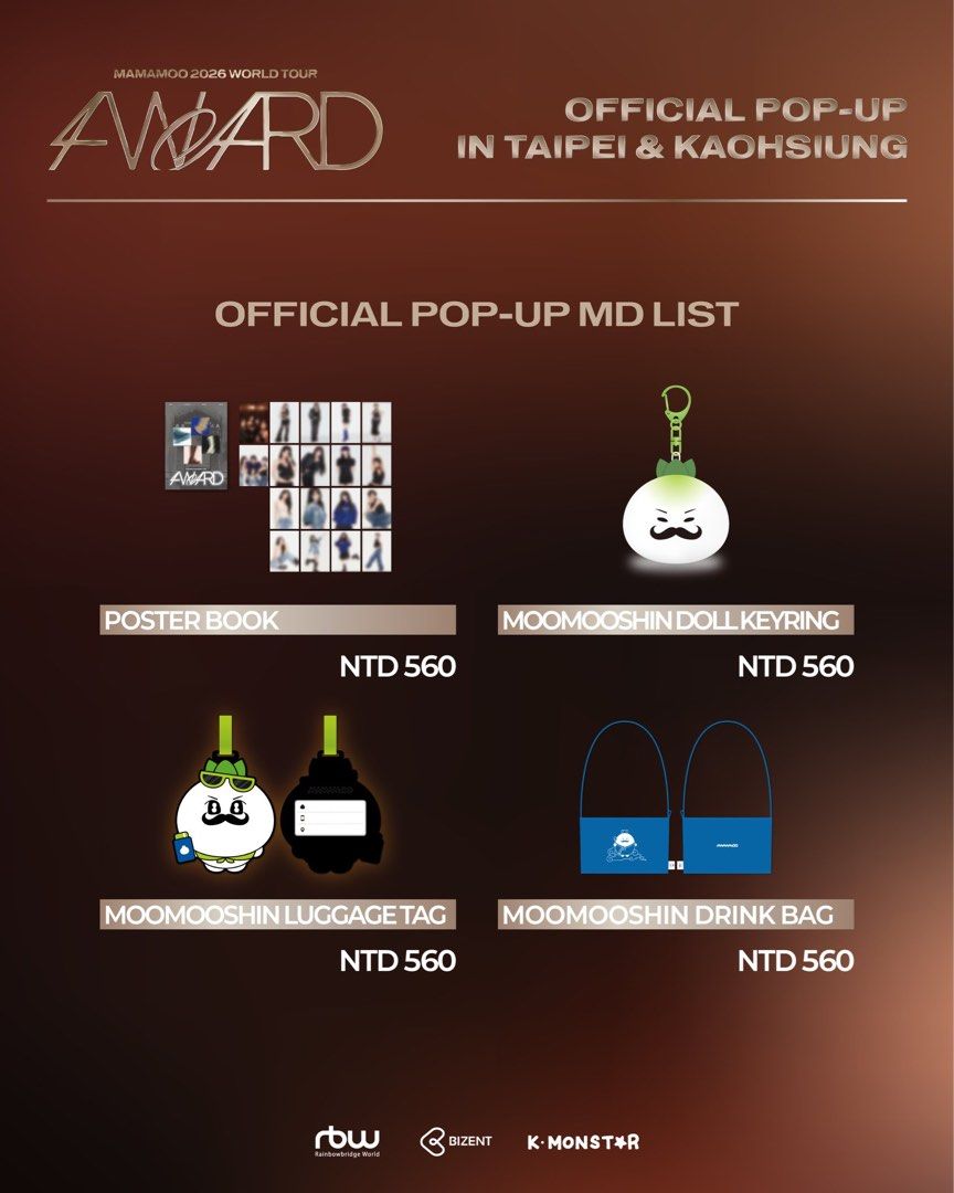 MAMAMOO 4WARD Taiwan Official Pop-Up Merch, Toys & Collectibles