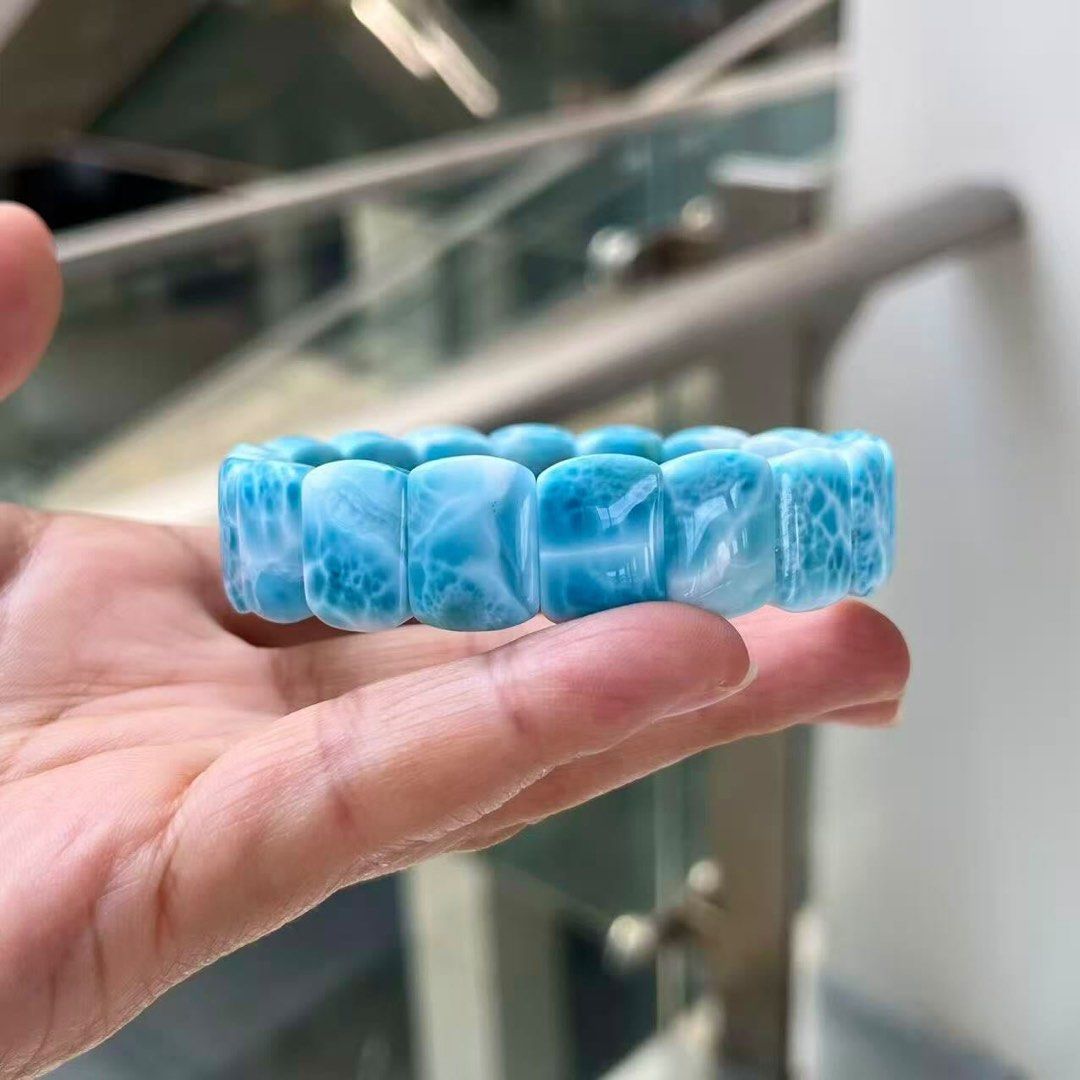 Natural Larimar Gemstone Bracelet (Category: Bracelets) located in Manila. Submitted by nard01454 (Listing ID 1445922463, Image 2). Description: - HQ, Genuine Larimar stones - 18cm.