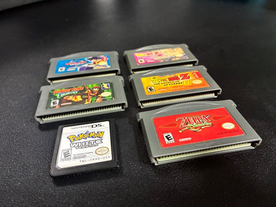 Nintendo DS & Game Boy Advance Games Bundle (Category: Nintendo) located in Quezon City. Submitted by rgsph140 (Listing ID 1445926685, Image 1). Description: For Sale 🎮 Used Game ! All Working Tested 💯 All Authentic Car Games 💯 Item Description: GBA Cart Games (USA) Pricelist: 4000-Pokemon White (Mint Condition Label) Sold-The Legend Of Zelda The Minish Cap (Mint Condition Lable) 1000-Donkey Kong Country (Mint Condition Label) 1200-Dragonball 