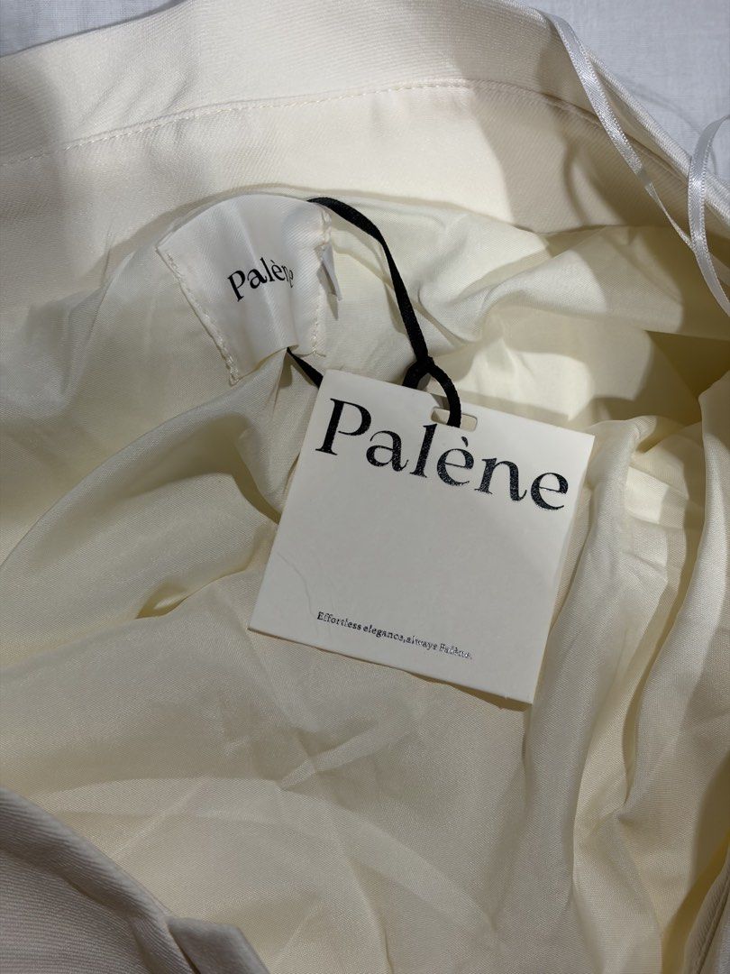 Palene Cream Tube Top L (Category: Sleeveless) located in Batangas. Submitted by fmndz (Listing ID 1445922960, Image 1). Description: - with unique asymmetrical hemline - lined - set but keeping the pants, the tube top is too big Bust 36 Waist 30.
