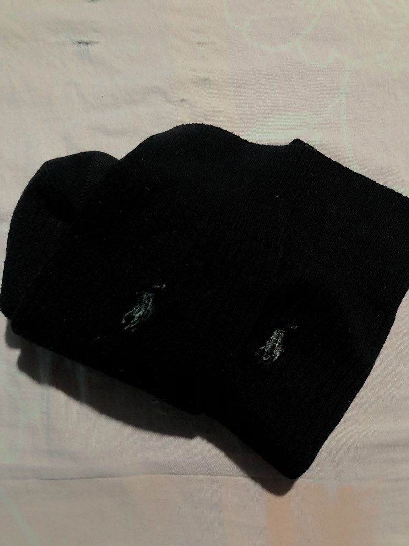 Polo Ralph Lauren Black Socks (Category: Socks) located in Munoz. Submitted by bb_jimbo0 (Listing ID 1445941165, Image 2). Description: - Authentic Polo Ralph Lauren socks - Classic black color - Iconic embroidered polo player logo on each sock - Crew length for everyday comfort - Perfect for daily wear - Clean and ready for a new home.