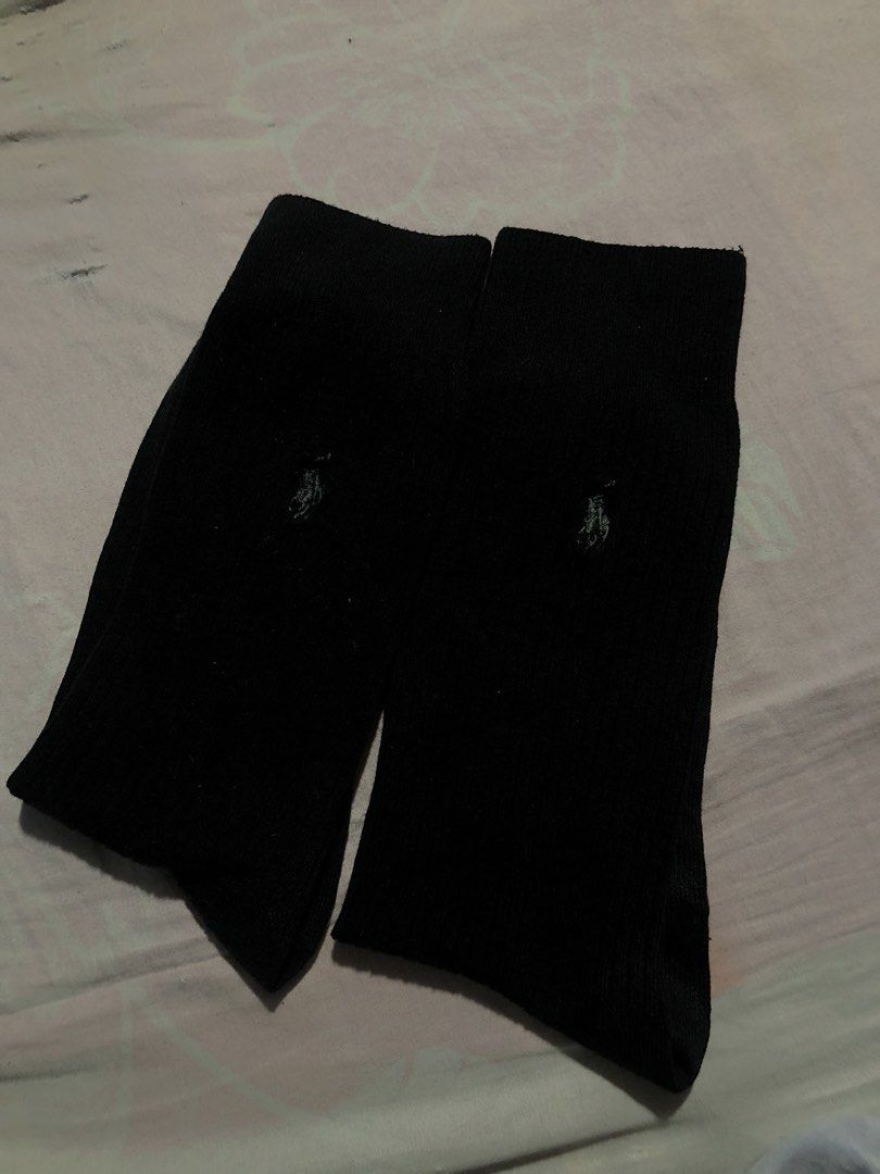 Polo Ralph Lauren Black Socks (Category: Socks) located in Munoz. Submitted by bb_jimbo0 (Listing ID 1445941165, Image 3). Description: - Authentic Polo Ralph Lauren socks - Classic black color - Iconic embroidered polo player logo on each sock - Crew length for everyday comfort - Perfect for daily wear - Clean and ready for a new home.