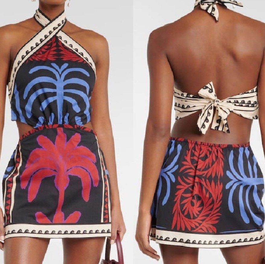 Printed Tie Halter Neck Dress Size S (Category: Dresses) located in Solano. Submitted by zaillan (Listing ID 1445968710, Image 1). Description: USED ONCE ONLY ❗️ ORIG PRICE ON SH*P**: ₱600.