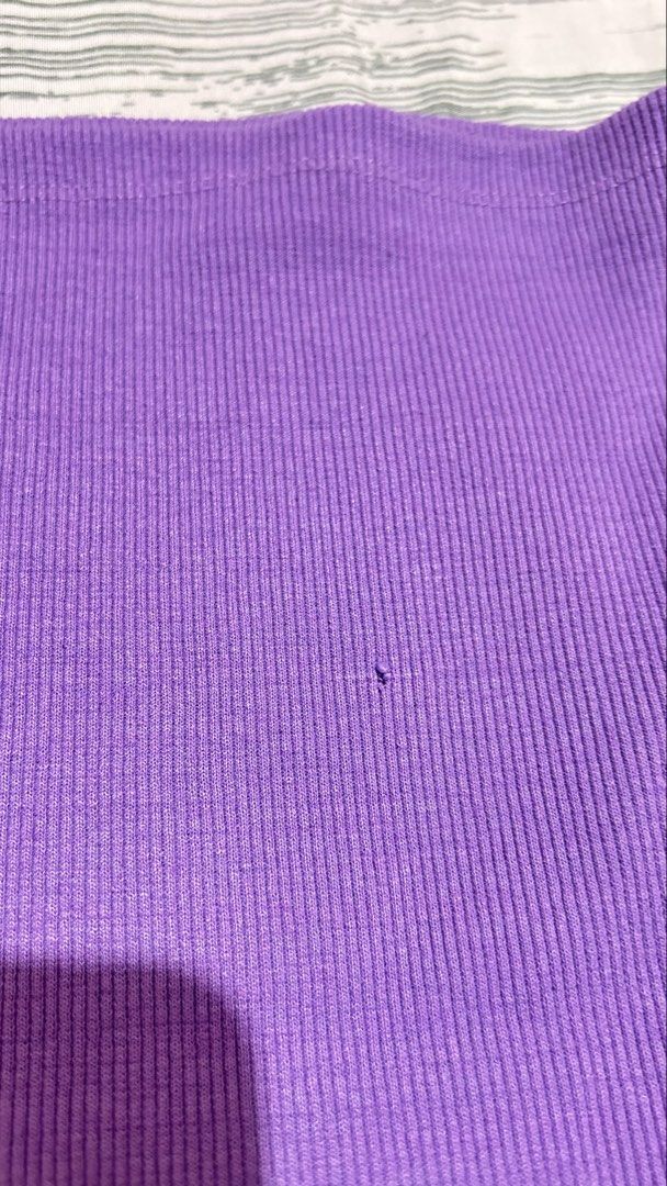 Purple ribbed tube top (Category: Sleeveless) located in Quezon City. Submitted by prelovedthings830 (Listing ID 1445941325, Image 2). Description: has one flaw see pic only if u purchase one item from me .