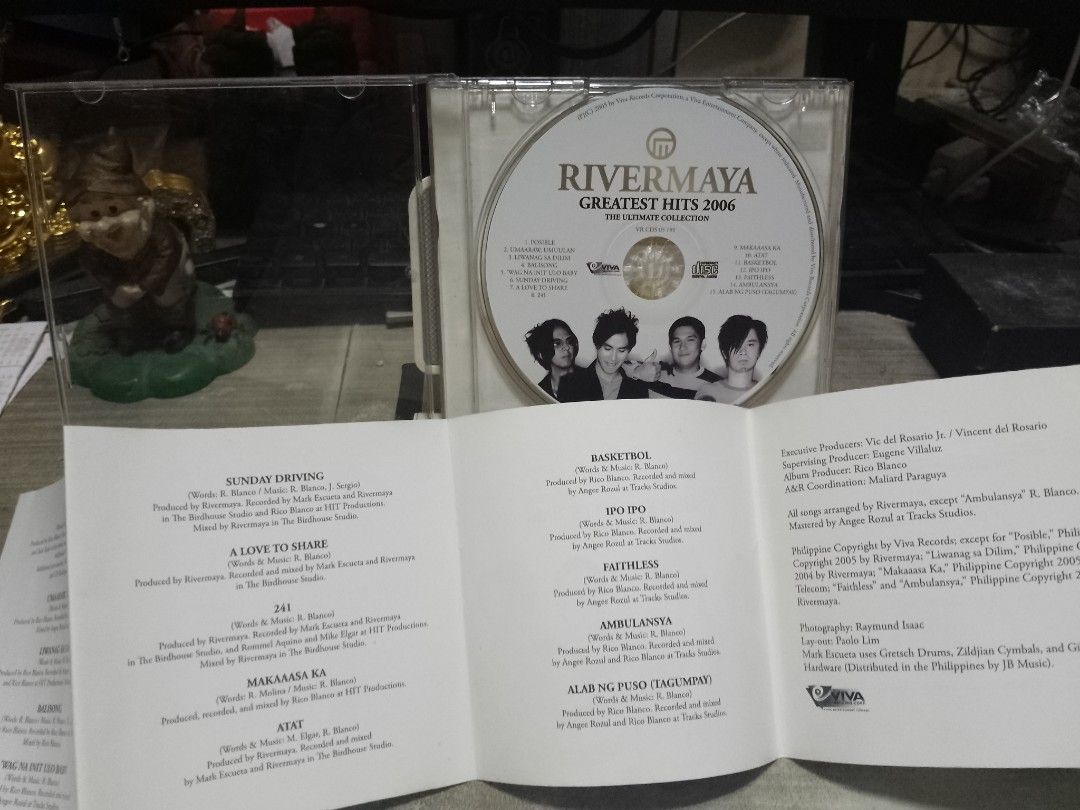 RIVERMAYA GREATEST HITS CD ALBUM (Category: CDs & DVDs) located in Valenzuela. Submitted by salvatore-888 (Listing ID 1445866276, Image 3). Description: 💽 RIVERMAYA GREATEST HITS cd album. 💽 (Direct message me for the Price.) 💽 Very Good Condition - (RARE CD ALBUM) 💽 Original cd album. 💽 Via LBC ang shipping - FREE SHIPPING. 💽 Payment First Policy..