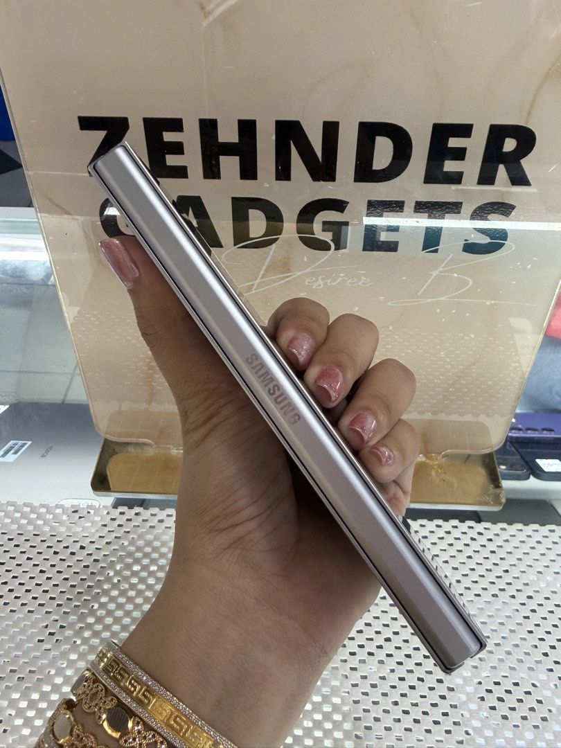 SAMSUNG FOLD 6 12/512GB OPENLINE (NTC APPROVED) (Category: Samsung) located in San Juan City. Submitted by desireebayal96 (Listing ID 1445960097, Image 2). Description: FOLD 6 (SILVER SHADOW) * 12/512GB * DUAL SIM (OPENLINE BOTH PHYSICAL SIM) * NTC APPROVED * NO ISSUE * NO HISTORY OF REPAIR * NO AMOLED BURN * NO DEAD PIXEL * ALL WORKING * WITH CORD TYPE C NOTE: HINDI PO MAKINIS MAY MGA DENTS PO, PERO SUPER SMOOTH PARIN GAMITIN DI NAKAKA-APEKTO SA