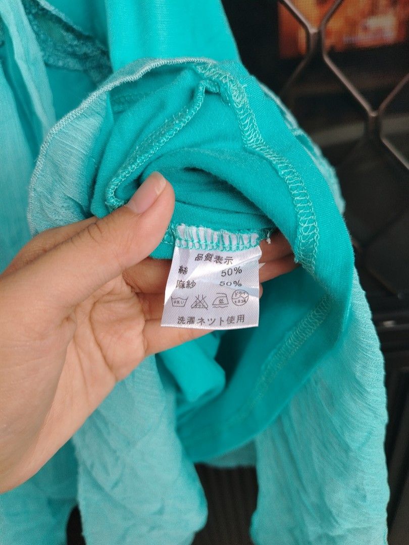 SOLD! Teal fairycore flowy top (Category: Sleeveless) located in Panabo. Submitted by _elfiethreads (Listing ID 1445836053, Image 3). Description: SOLD via early dibs‼️ check my tiktok account for new collection @_elfiethreads.