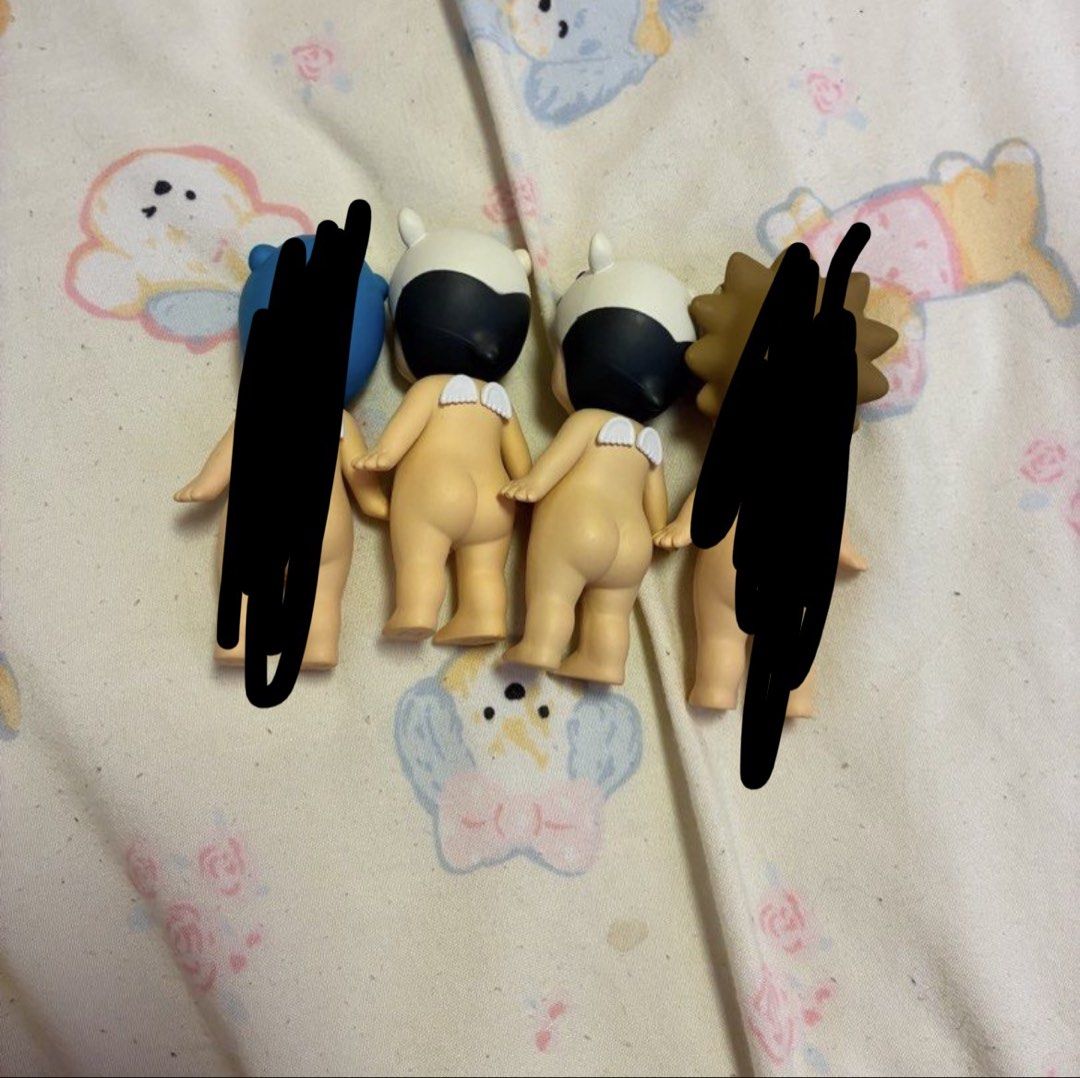 Sonny Angel Figures - Animal Series v4 (Category: Designer & Blind Box Toys) located in Singapore. Submitted by tstingray (Listing ID 1441170188, Image 2). Description: - Set of 4 Sonny Angel figures - From the Animal Series - Includes: Lion, Cow, Panda, Dinosaur - Ideal for collectors or as a cute display piece - Selling as a complete set wtt or wts - individual prices pm.
