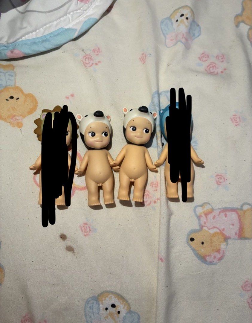 Sonny Angel Figures - Animal Series v4 (Category: Designer & Blind Box Toys) located in Singapore. Submitted by tstingray (Listing ID 1441170188, Image 1). Description: - Set of 4 Sonny Angel figures - From the Animal Series - Includes: Lion, Cow, Panda, Dinosaur - Ideal for collectors or as a cute display piece - Selling as a complete set wtt or wts - individual prices pm.