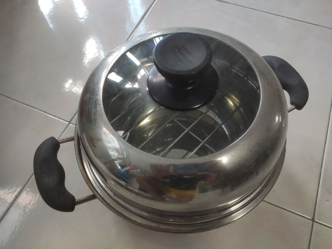 Stainless Steel Steamer Pot with Glass Lid
