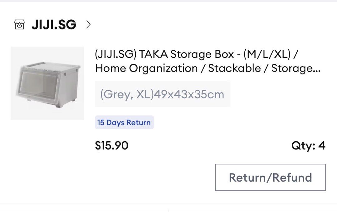 Storage Box XL Grey Stackable491937842123264003