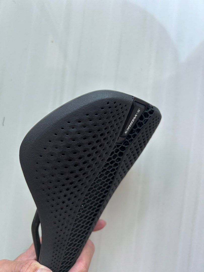 S-Works Power Evo Mirror Saddle (Category: Parts & Accessories) located in Singapore. Submitted by whitearrows (Listing ID 1444225673, Image 3). Description: 143mm S-Works Power Evo Mirror Taken off a brand new bike Never been ridden on before.