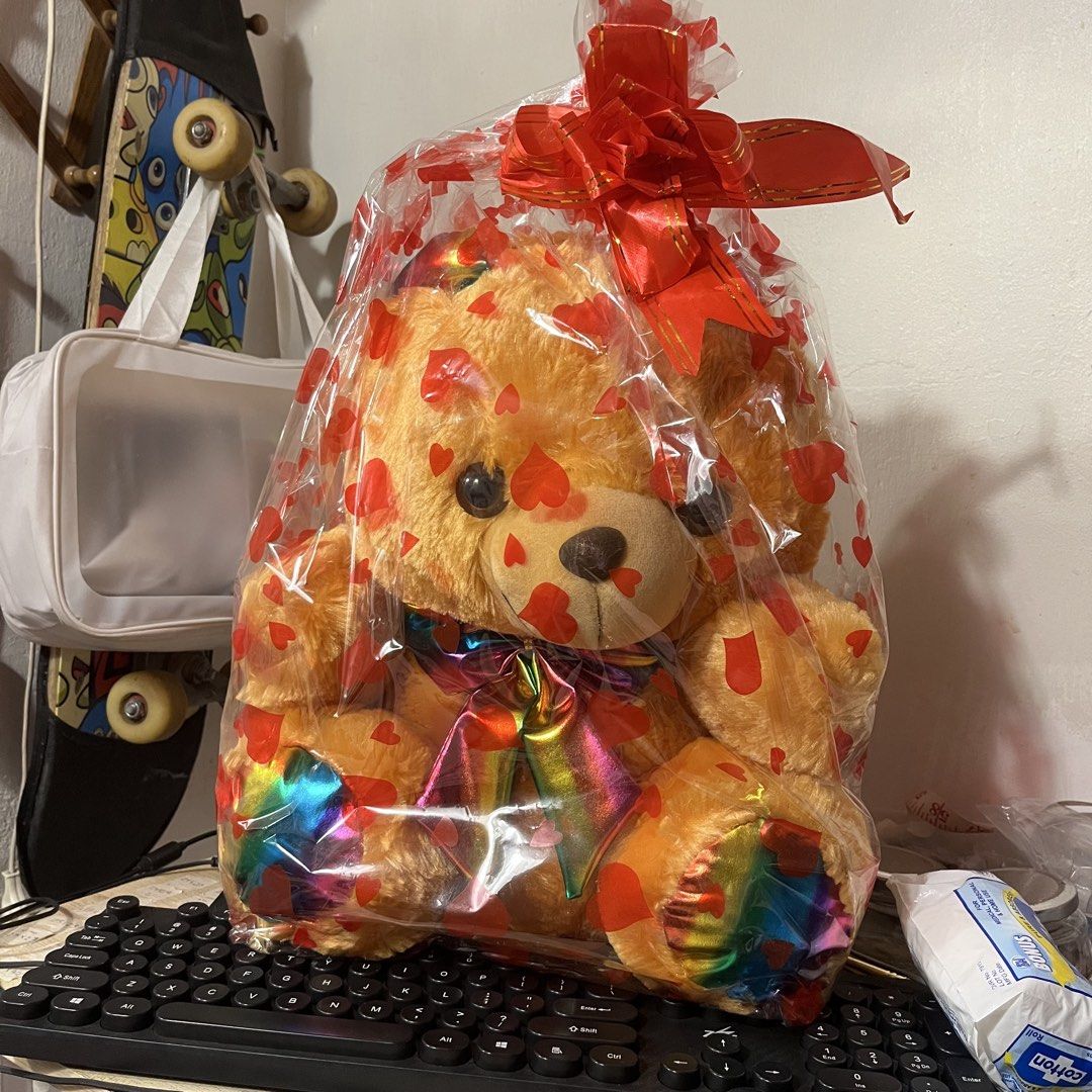 Teddy Bear as gift - with cover (Category: Plushies & Soft Toys) located in Quezon City. Submitted by giometryyy (Listing ID 1445974993, Image 2). Description: unopened stuffed toy pwede pang gift 15 inches height 📍Fairview, QC 🛵Lalamove / j&t payment first.