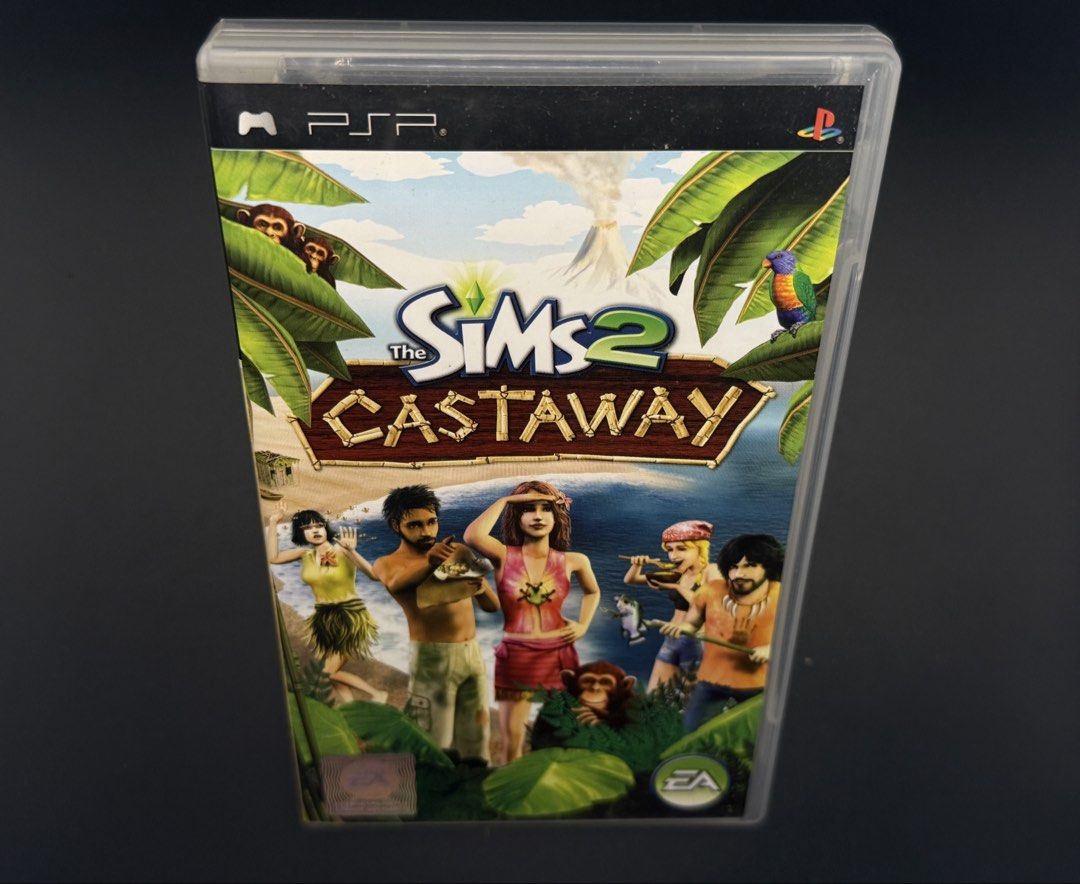 The Sims 2 Castaway PSP UMD Game (Category: PlayStation) located in Las Pinas. Submitted by cjdmc (Listing ID 1445856078, Image 1). Description: - The Sims 2 Castaway for PSP - Create a new life on a deserted island - Craft items for survival - Unravel island mysteries - Explore caves, beaches, and jungles - Discover the island's secrets - Will your Sims thrive or seek escape?.