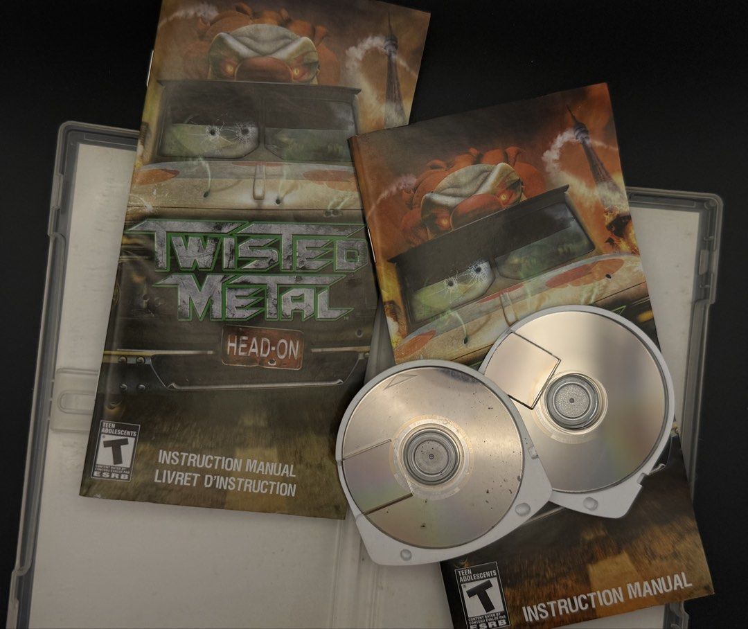 Twisted Metal: Head-On for PSP (Category: PlayStation) located in Las Pinas. Submitted by cjdmc (Listing ID 1445861761, Image 3). Description: - Twisted Metal: Head-On for PSP - Includes game disc - Includes instruction manual - Take the destruction anywhere - Fun combat racing game.