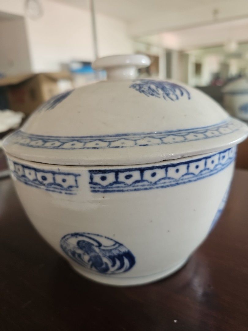 Vintage Ceramic Bowl with Lid