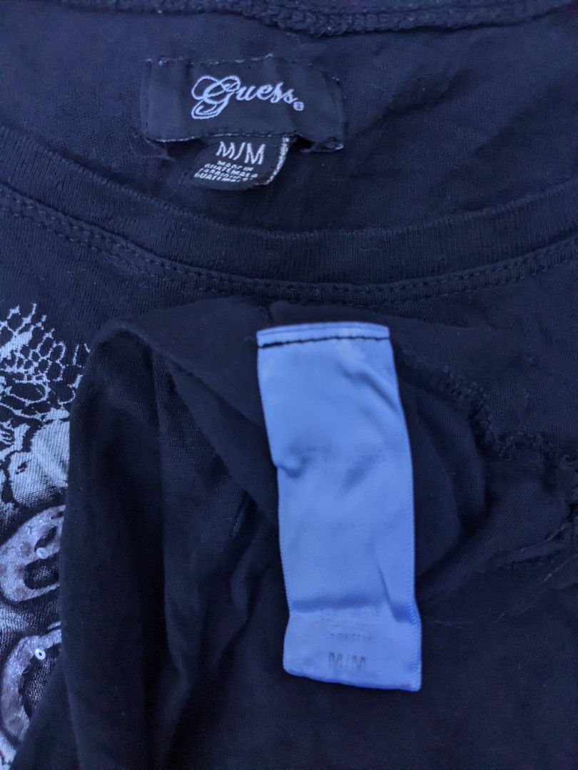 Vintage y2k Guess tops (Category: Shirts) located in Kapalong. Submitted by hashhthrift (Listing ID 1445885691, Image 3). Description: no issue excellent condition pit to pit 16 waist 14 length 25.