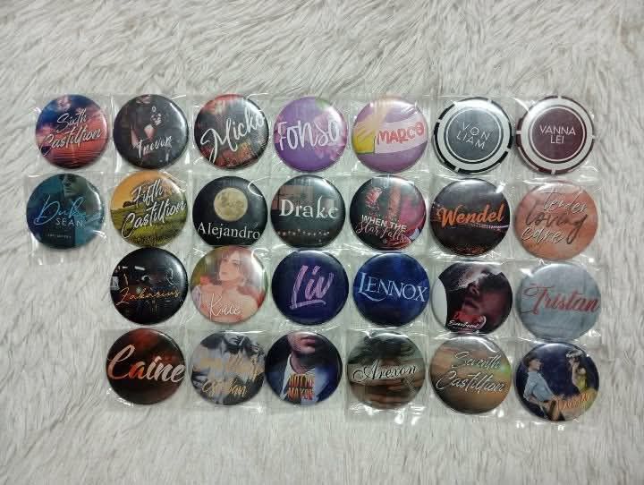 wattpad pins (Category: Storybooks) located in Caloocan City. Submitted by bunnychanchan (Listing ID 1445894805, Image 3). Description: wattpad merch - lots of pins/title marami pang wala sa pics .