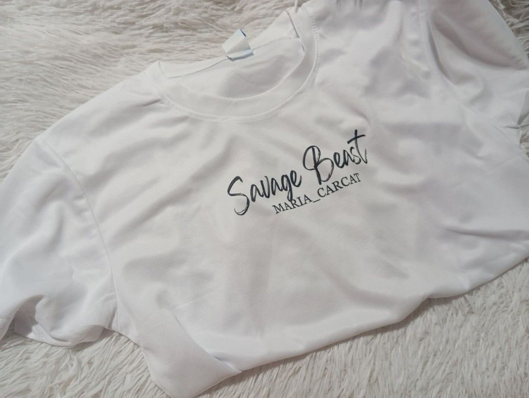 Wattpad| Savage Beast by Maria Carcat (Category: Tshirts & Polo Shirts ) located in Caloocan City. Submitted by bunnychanchan (Listing ID 1445888390, Image 1). Description: wattpad merch - savage beast shirt by Maria Carcat .