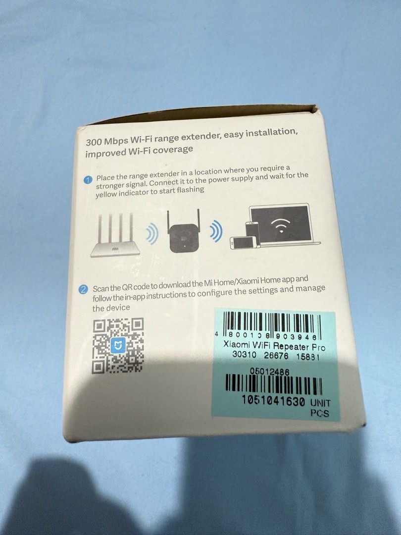 Xiaomi WiFi Range Extender Pro 300Mbps 2.4 GHz (Category: Networking) located in Quezon City. Submitted by closetdeclutteringgg (Listing ID 1445795125, Image 2). Description: - Xiaomi WiFi Range Extender Pro - Good as new, no issues - Never used Lowballers will be ignored. MOP: Gcash / Maya / BPI MOD: J&T / Lalamove (buyer will book own rider for safety purposes). SF will be shouldered by buyer. Meet ups at SM Cherry Congressional / SM North Edsa