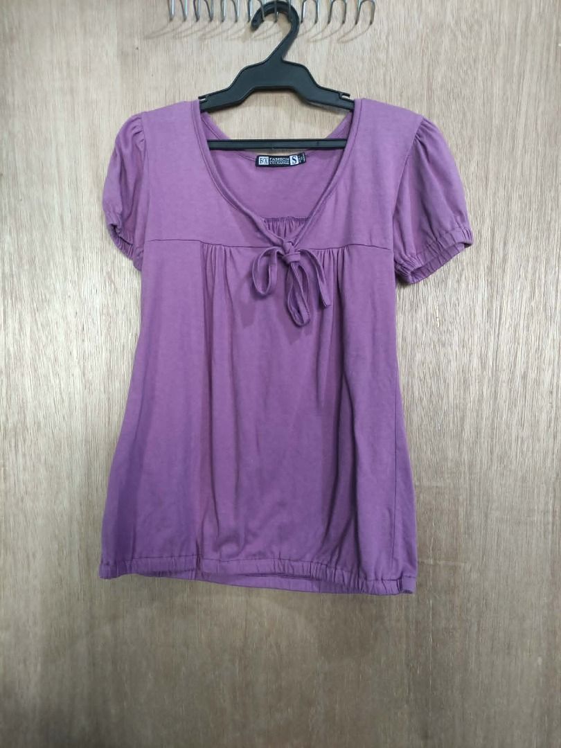 y2k purple ribboned top blouse (Category: Blouses) located in Mandaluyong City. Submitted by starpreloveditems (Listing ID 1445857151, Image 1). Description: MOP: GCASH chat for more details. .