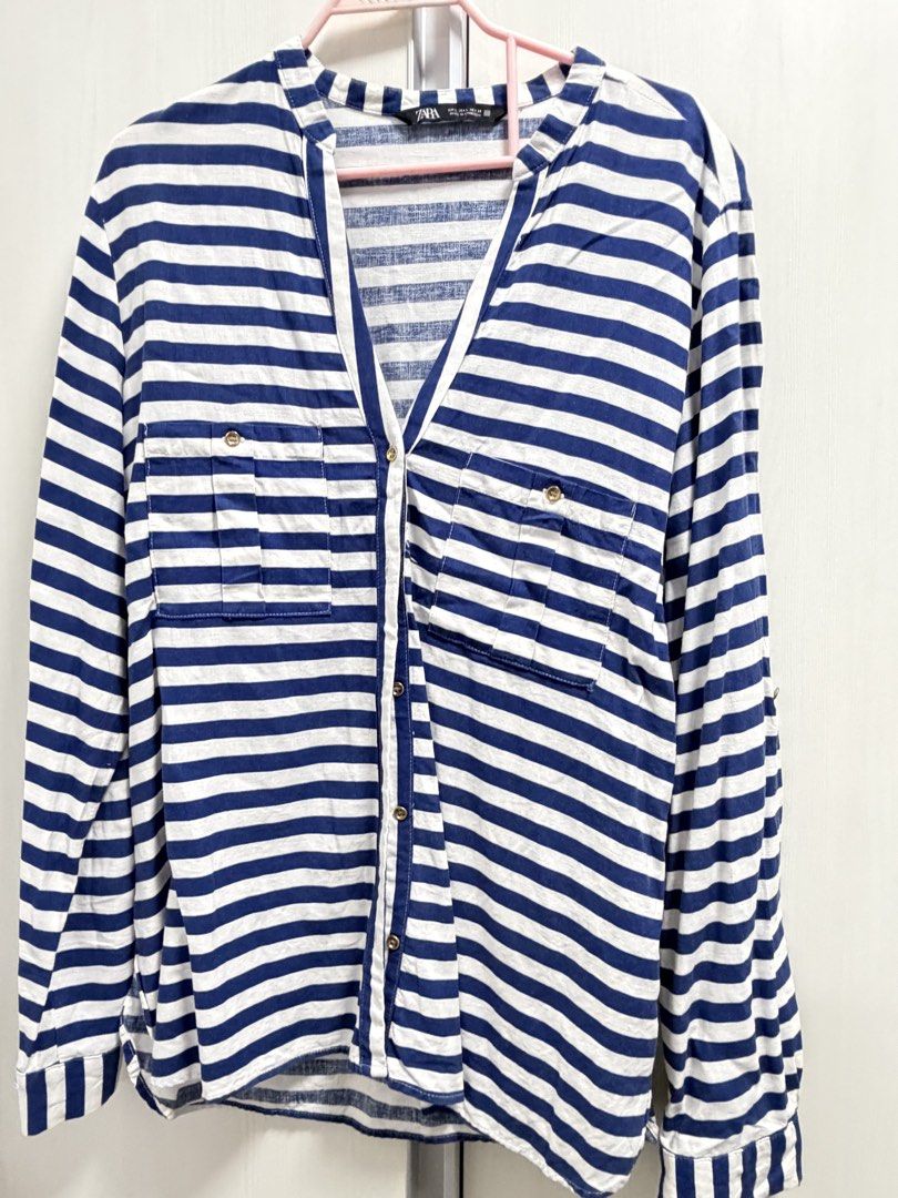 Zara longsleeves (Category: Blouses) located in Quezon City. Submitted by bloompicks (Listing ID 1445881049, Image 2). Description: Used a few times. Less than 5x. No issues L: 27.5 W: 21.5-22.