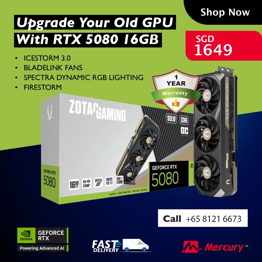 ZOTAC GAMING GeForce RTX 5080 16GB Graphics Card